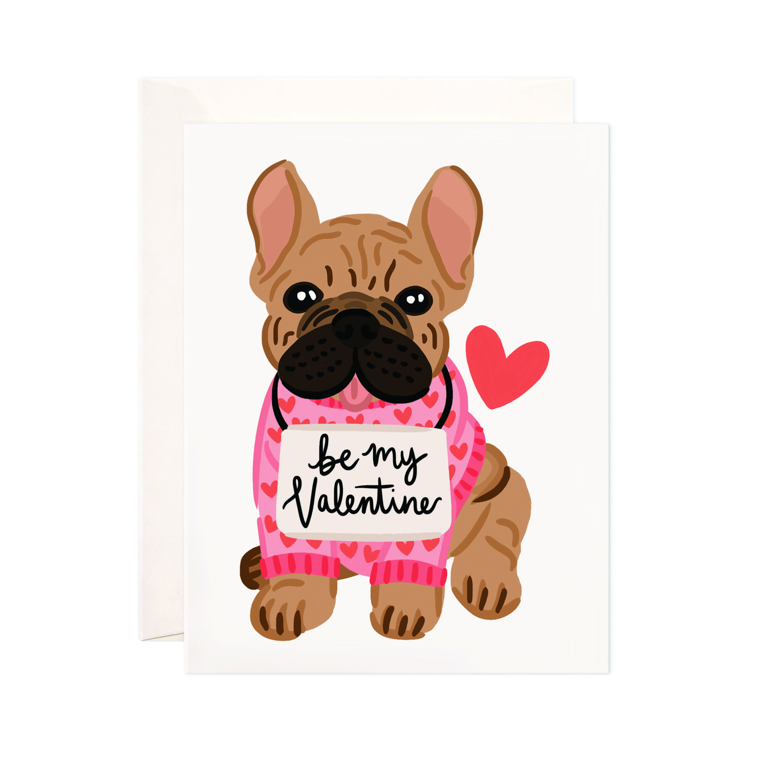 Valentine Frenchie Greeting Card