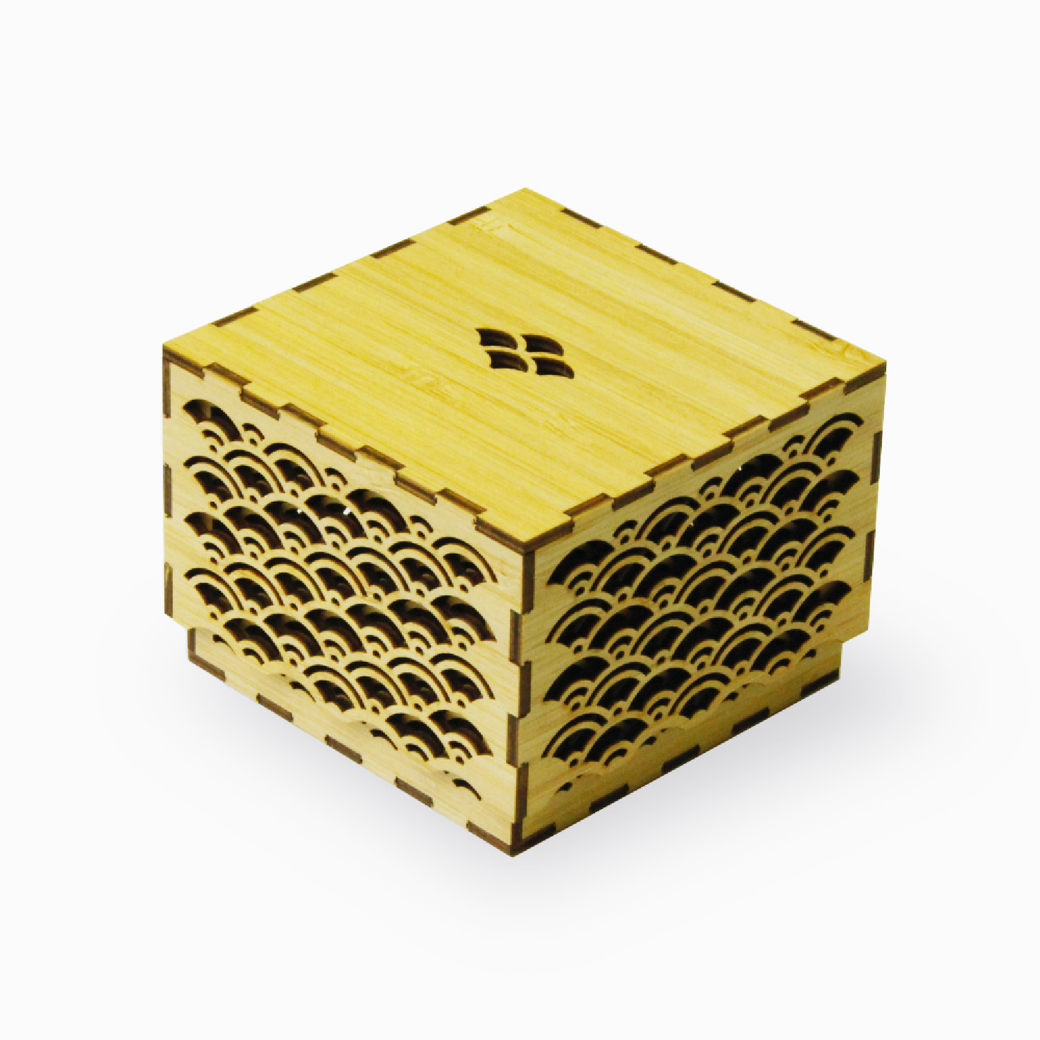 WAGUMI - Wooden Gift Box (Seigaiha)