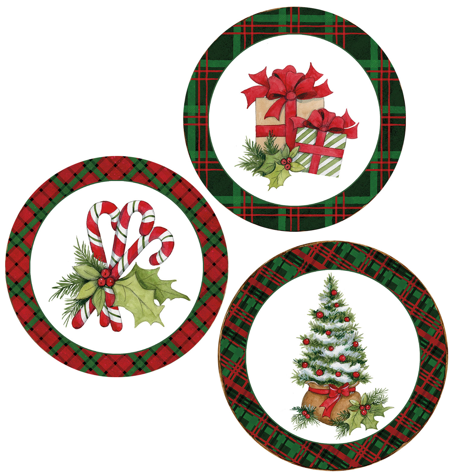 Home for Christmas Appetizer Plates