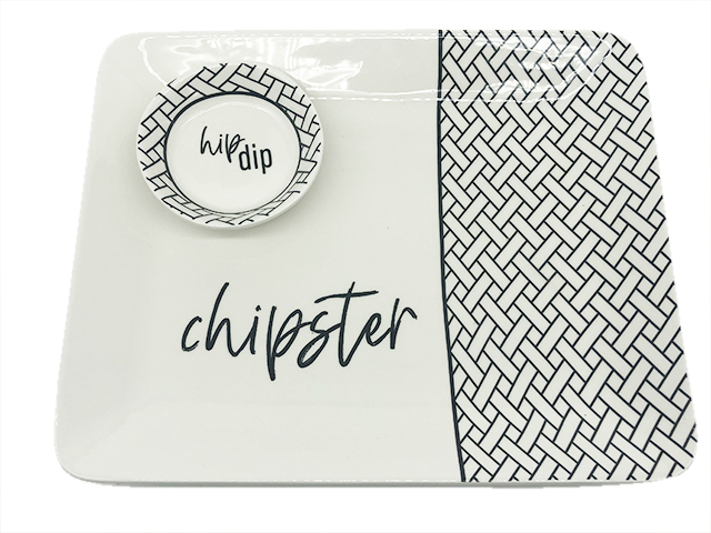 Dip/Chipster Ceramic Platter & Bowl Set