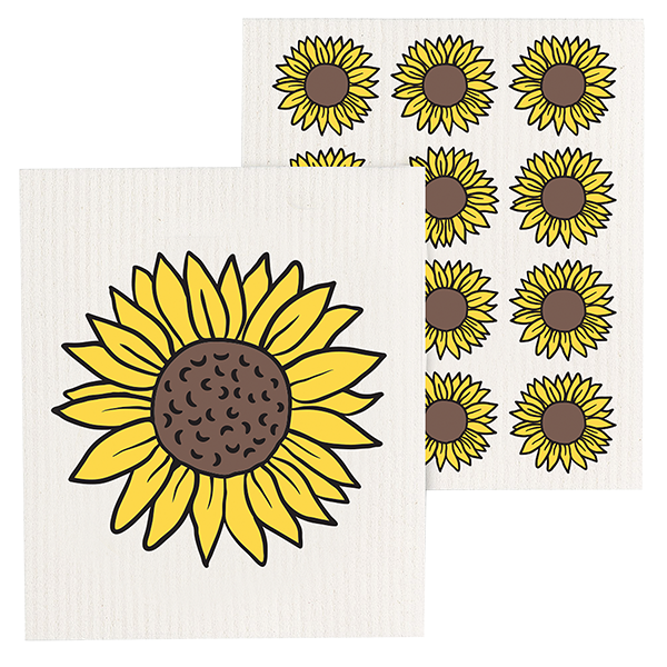 Sunflowers Dish Cloth, Set of 2