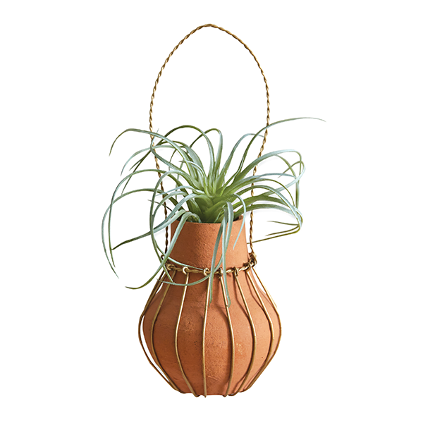 Mini Terra Cotta Hanging Vase. CTW Home Collection. 