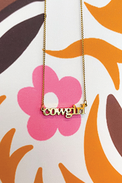 Cowgirl Gold Necklace 
															/ Nash Grey							