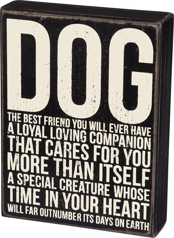 Box Sign - Dog Best Friend