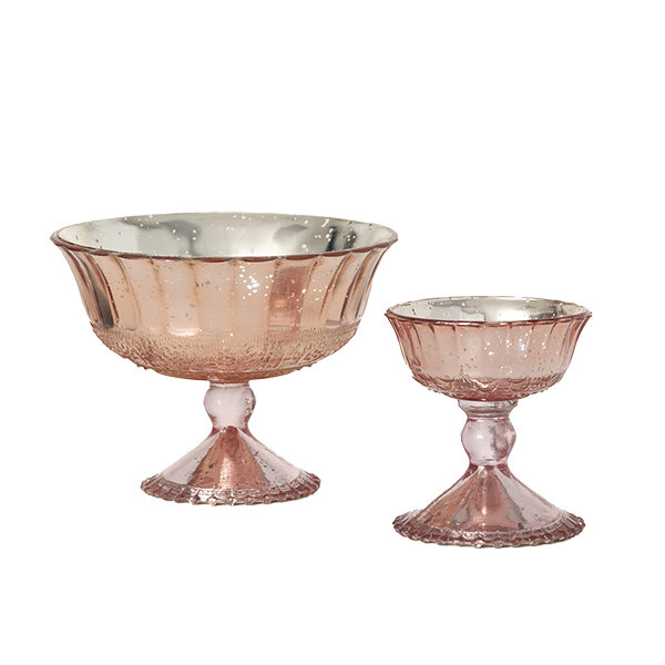 Vintage Glass Pedestal Vases