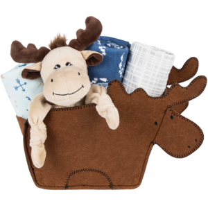 Welcome Baby Moose 5 Piece Shaped Gift Set by My Tiny Moments. Trend Lab.